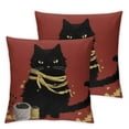 thumbnail image 1 of COMIO  Funny Cat Christmas Pillow Covers,Christmas Cat Decorations Decor,Christmas Pillow Cases,Funny Christmas Decorations，2Pcs, 1 of 6
