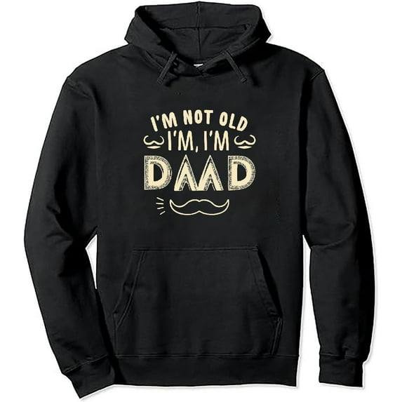 COMIO Funny Dad Saying Father's Day Vintage Dad Mustache Old Dad Pullover Hoodie