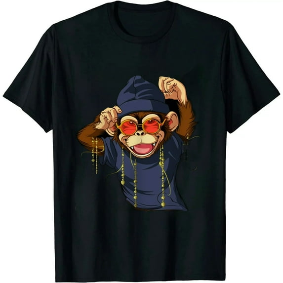 COMIO Funny Dancing Dabbing Rap Monkey Gift Men Women Boys Girls T-Shirt
