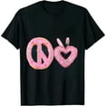 thumbnail image 1 of COMIO Funny Doughnut Donut Lover - Peace Love Donuts Themed T-Shirt, 1 of 3