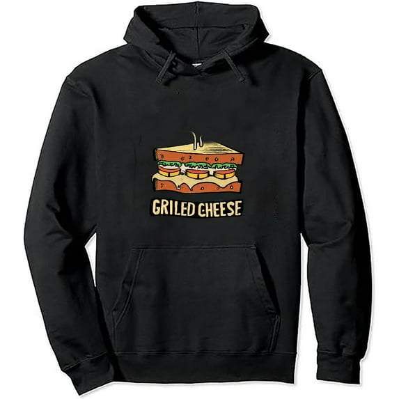 COMIO Funny Grilled Cheese King Sandwich Food Lover Gift For Men Pullover Hoodie