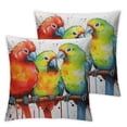 thumbnail image 1 of COMIO  Funny Parrots Throw Pillow Covers Watercolor Tropical Nature Cute Birds Wildlife African Animals Pillowcase Lumbar Pillowcases for Outdoor Sofa Couch  2Pcs, 1 of 6