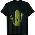 thumbnail image 1 of COMIO Funny Pickle Designs For Men Women Cucumber Dancing Food T-Shirt, 1 of 3