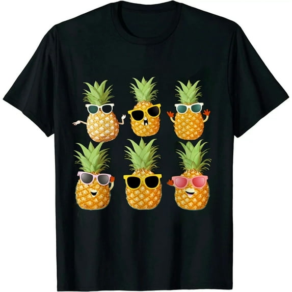 COMIO Funny Pineapple Ice Cream Hawaiian Summer Vacation Girls Wo T-Shirt