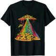 thumbnail image 1 of COMIO Funny Pizza UFO Alien Eating Pizza a UFO Extraterrestrial T-Shirt, 1 of 3