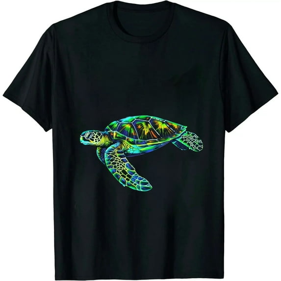 COMIO Funny Turtle Watercolor Sea Ocean Art Lovers Girl Outfit T-Shirt