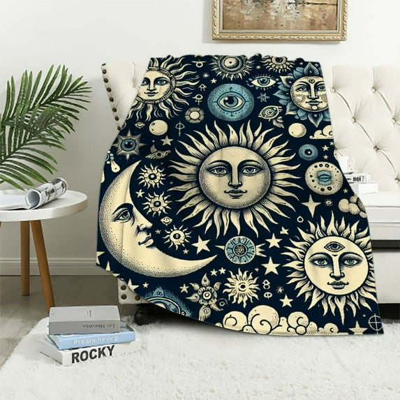 COMIO Galaxy Blanket Soft Comfortable Purple Print Throw Blanket for Sofa Chair Bed Office