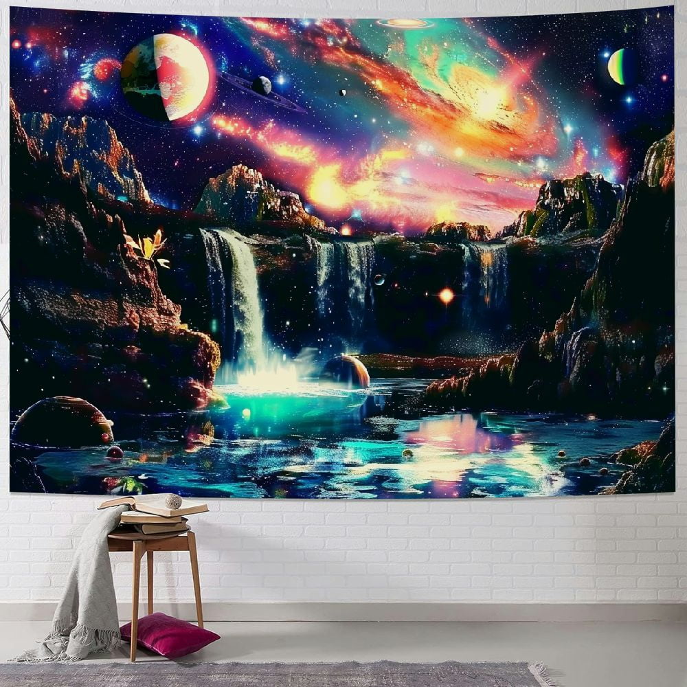 COMIO Galaxy Space Tapestry for Bedroom Aesthetic Mountain Mushroom ...