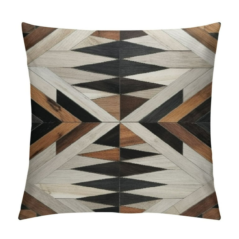 COMIO Geometric Black Brown Throw Pillow Cover Boho Western Farmhouse Decorative Throw Pillowcase Indoor Outdoor Cushion Cover Tribal Pattern Aztec Pillowcase for Couch Bedroom Walmart