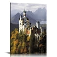 thumbnail image 1 of COMIO Germany, Neuschwanstein Castle Canvas Wall Art Print, Artwork, 1 of 4