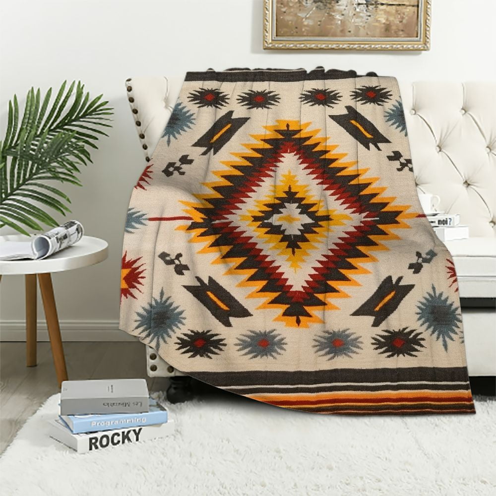 COMIO Giant Mexican Blanket Southwest Print/Geometric Design