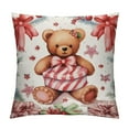 thumbnail image 1 of COMIO Gingerbread House Throw Pillow Covers Candy Cane Christmas Stocking Train Gift Pink Fun Cute WinterCushion Cover Suitable for Christmas Party Living Room Bedroom Sofa Bed, 1 of 5