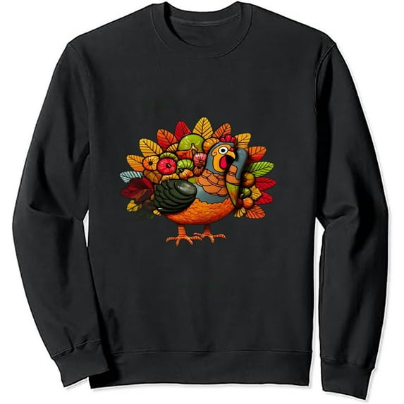 COMIO Gobble Funny Turkey Thanksgiving Family Men Women Graphic Sweatshirt