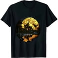thumbnail image 1 of COMIO Goose Moon Silhouette Funny Halloween Scary Costume T-Shirt, 1 of 3