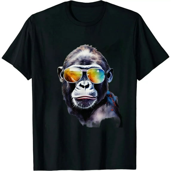 COMIO Gorilla Sunglasses Artwork - Animal Art Monkey Zoo Gorilla T-Shirt