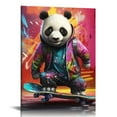thumbnail image 1 of COMIO Graffiti Wall Art Panda Painting Pop Art Nursery Wall Decor Ready to Hang, 1 of 5