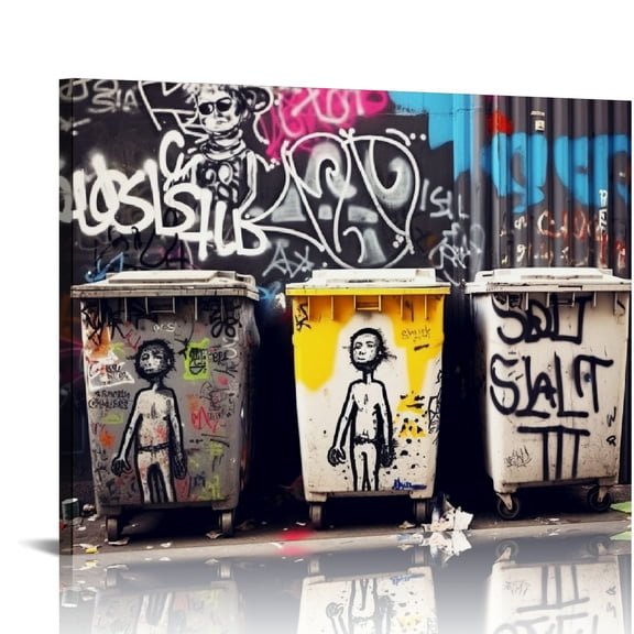 COMIO  Graffiti style Banksy Wall Decor Colorful Figure Street Graffiti Poster Print Paintings Canvas Reproduction