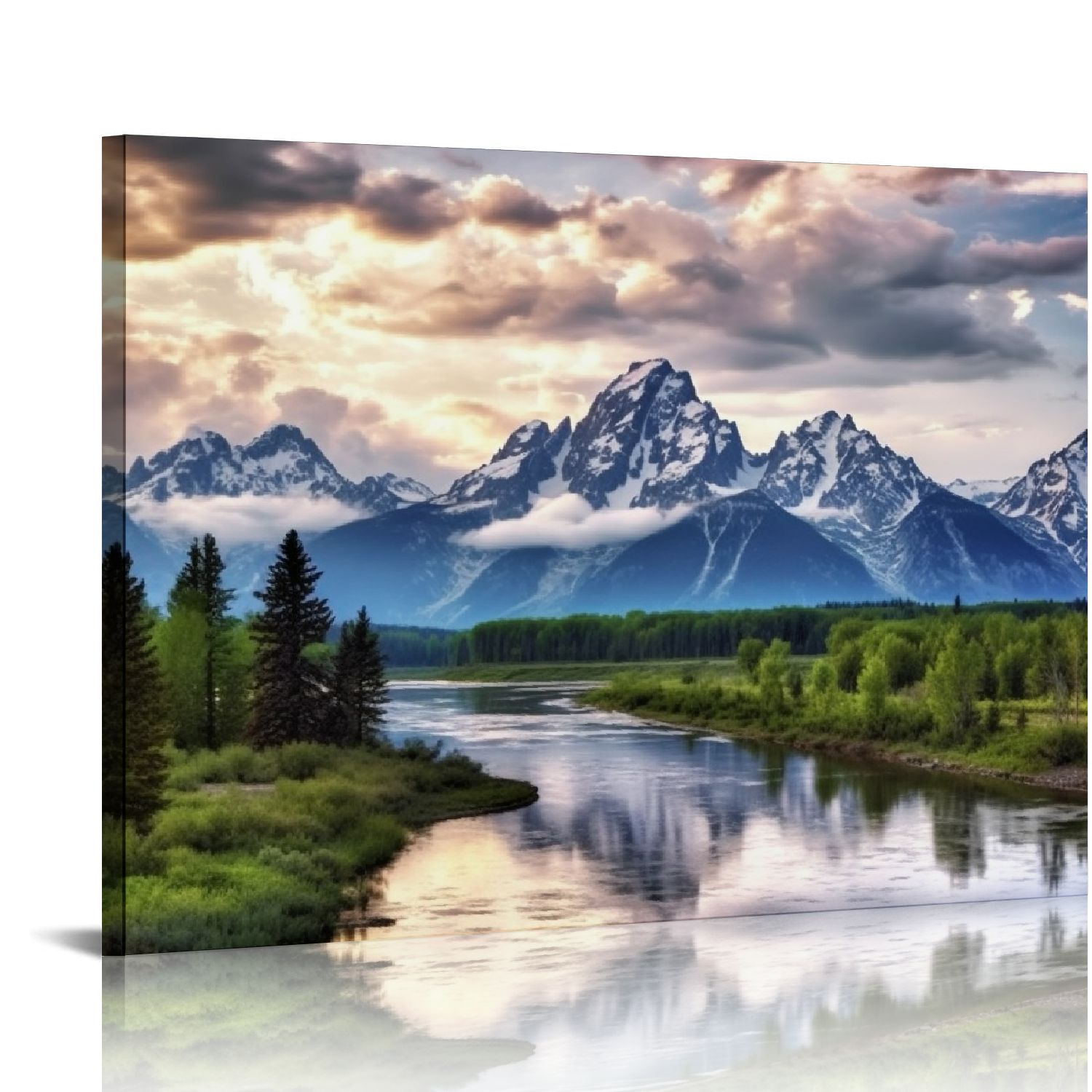 COMIO Grand Teton Wall Art Decor National Park Poster Landscape Canvas ...