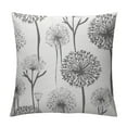 thumbnail image 1 of COMIO  Gray White Dandelion Throw Pillow Covers Modern Pillow Cushion Cases, Decorative Square Pillowcases for Sofa Couch Bedroom Living Room Car, 1 of 5