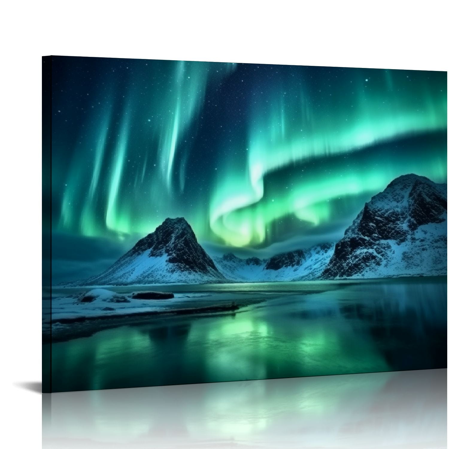 COMIO Green Blue Aurora Wall Art Northern Canvas Prints on Picture ...