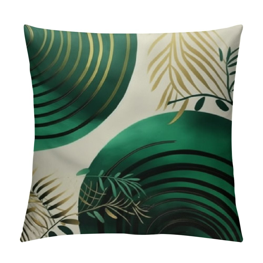 MLJA Green Boho Throw Pillows Covers Mid Century Modern Pillow Covers ...