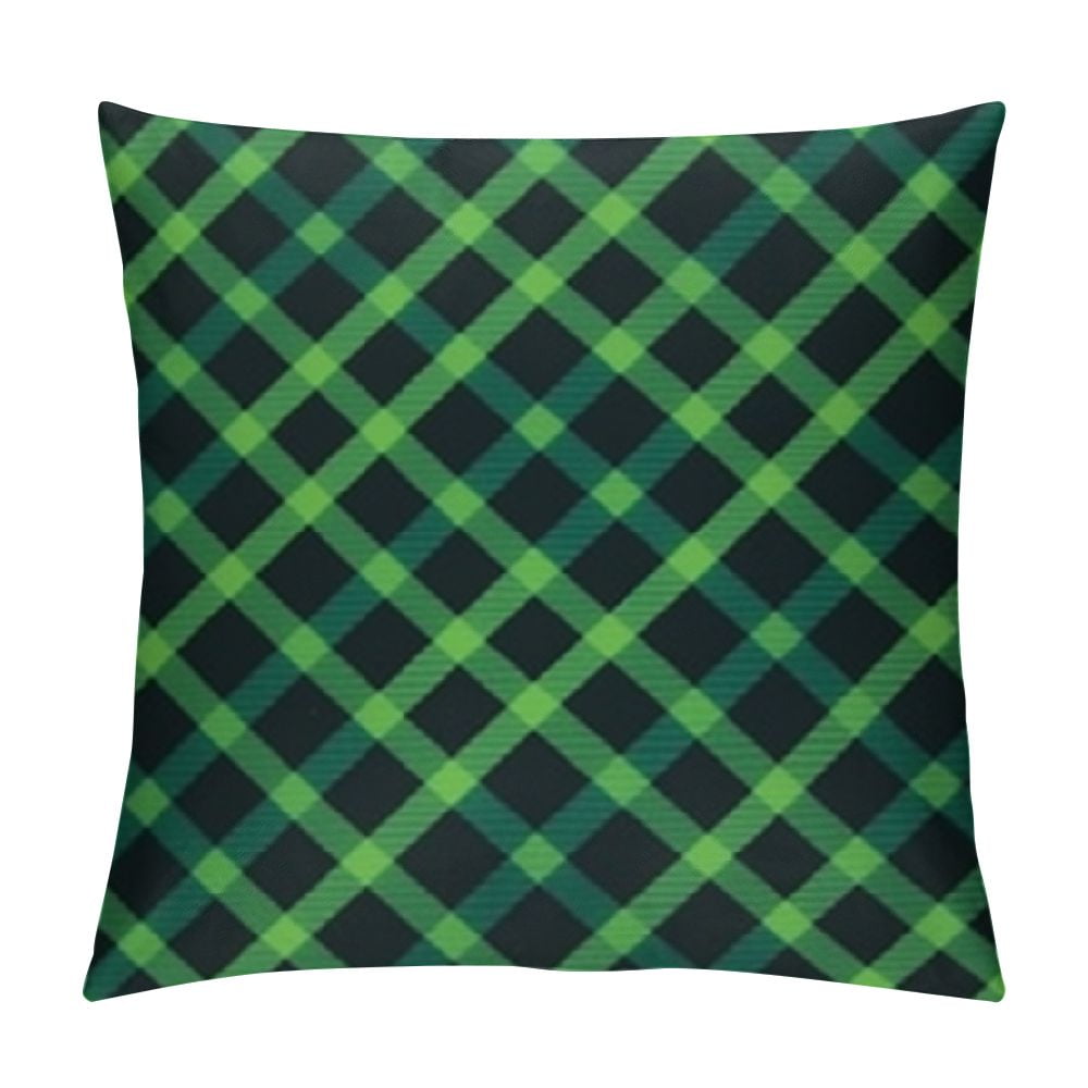 COMIO Green Buffalo Plaid Pillow Covers Decorative Throw Pillow Covers