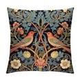 COMIO Green Chinoiserie Pillow Cover Blue and Yellow Floral Throw