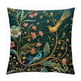 thumbnail image 1 of QZHH Green Chinoiserie Pillow Cover  Blue and Yellow Floral Throw Pillow Covers Flower and Bird Outdoor  Square Pillowscase Cushion Covers for Sofa Couch Bedroom Home Decor, 1 of 5
