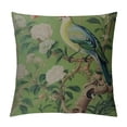 thumbnail image 1 of COMIO Green Chinoiserie Pillow Cover Vintage Bird Flower Throw Pillow Covers Farmhouse Floral Decorative Pillowcase Outdoor Square Cushion Cover for Couch Sofa Bedroom Decor, 1 of 5