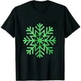 thumbnail image 1 of COMIO Green Snowflake T-Shirt T-Shirt, 1 of 3