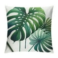 thumbnail image 1 of QZHH Green Tropical Leaves Throw Pillow Covers Decorative Monstera Palm Leaf Couch Pillow Case Botanical Plant Outdoor Pillow Covers Waterproof Fabric for Patio Bedroom Living Room, 1 of 5