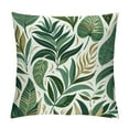 thumbnail image 1 of COMIO Green Tropical Palm Leaves Throw Pillow Covers Tropical Leaves Decoration Leaves Throw Pillow Covers for Sofa Couch Home Decoration, 1 of 5