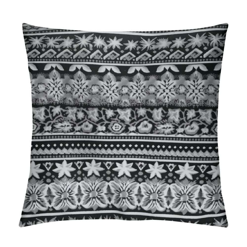 Curated visual reference: Picture Idea: Mlja Grey Decorative Throw Pillow Case Nordic Snowflake Knit Patterns