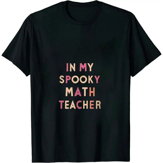 COMIO Groovy In My Spooky Math Teacher Era Ghost Funny Halloween T-Shirt