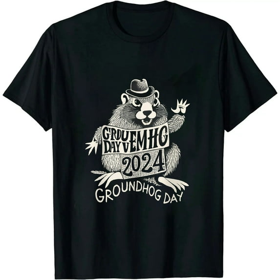 COMIO Groundhog Day 2023 Funny Football Jersey Style Graphic T-Shirt