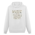 thumbnail image 1 of COMIO Guitar Quote Music Is What Feelings Sounds Like, Guitars Pullover Hoodie, 1 of 3