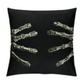 thumbnail image 1 of COMIO  Halloween Decor Throw Pillow Cover 18X18 Skeleton Decorations Farmhouse Decorative Black Cushion Case Autumn for Home Sofa Couch, 1 of 5