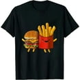 thumbnail image 1 of COMIO Hamburger Burger Fast Food French Fries T-Shirt, 1 of 3