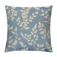 thumbnail image 1 of QZHH  Hand Crafted Square Decorative Accent Throw Pillow Cover - for Master Bedroom, New Home, Anniversary, Farmhouse, Couch, Sofa - Leaves-Robins Egg., 1 of 5