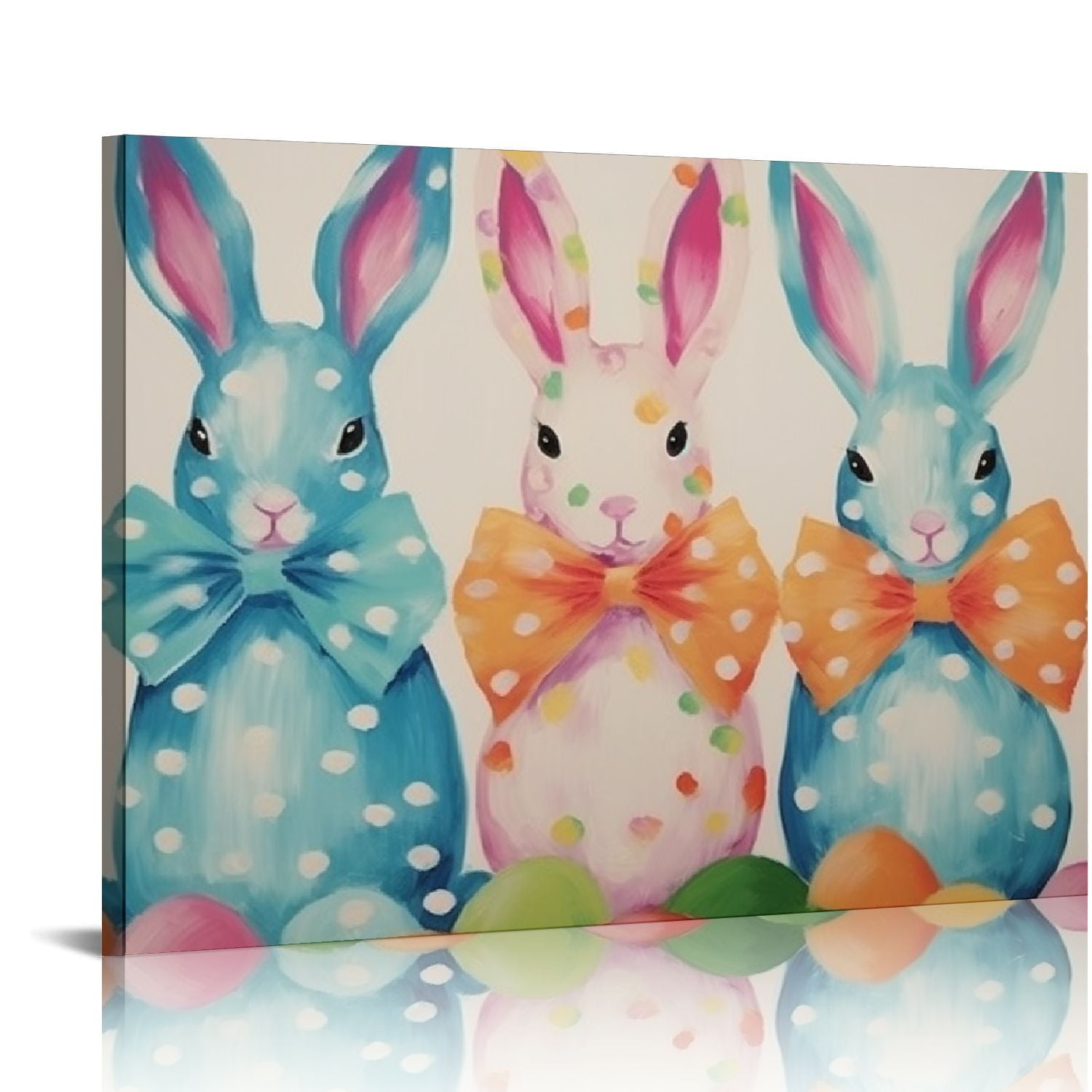 COMIO Happy Easter Bunny Decorations Rustic Farmhouse Spring Rabbit ...