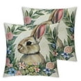 thumbnail image 1 of COMIO Happy Easter Pillow Covers Bunny He is Risen Cute Bunny Spring Home Decor for Couch Sofa&nbsp;2pc, 1 of 6