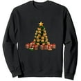 thumbnail image 1 of COMIO Happy Holidays With Cheese Burgers Tree Ugly Xmas Sweatshirt, 1 of 3
