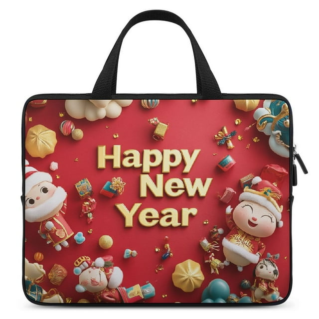 COMIO Happy New Year 2025 Laptop Handle Bag Computer Protect Case