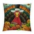 thumbnail image 1 of COMIO  Happy Thanksgiving Decorative Throw Pillow Case, Funny Turkey Harvest Pumpkin Standard Pillow Covers, Throw Pillowcase Cushion Covers for Couch Chair Bedroom Sofa Car Seats, 1 of 5