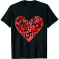 thumbnail image 1 of COMIO Heart Shape Musical Notes Music lovers Gift Valentines Day T-Shirt, 1 of 3