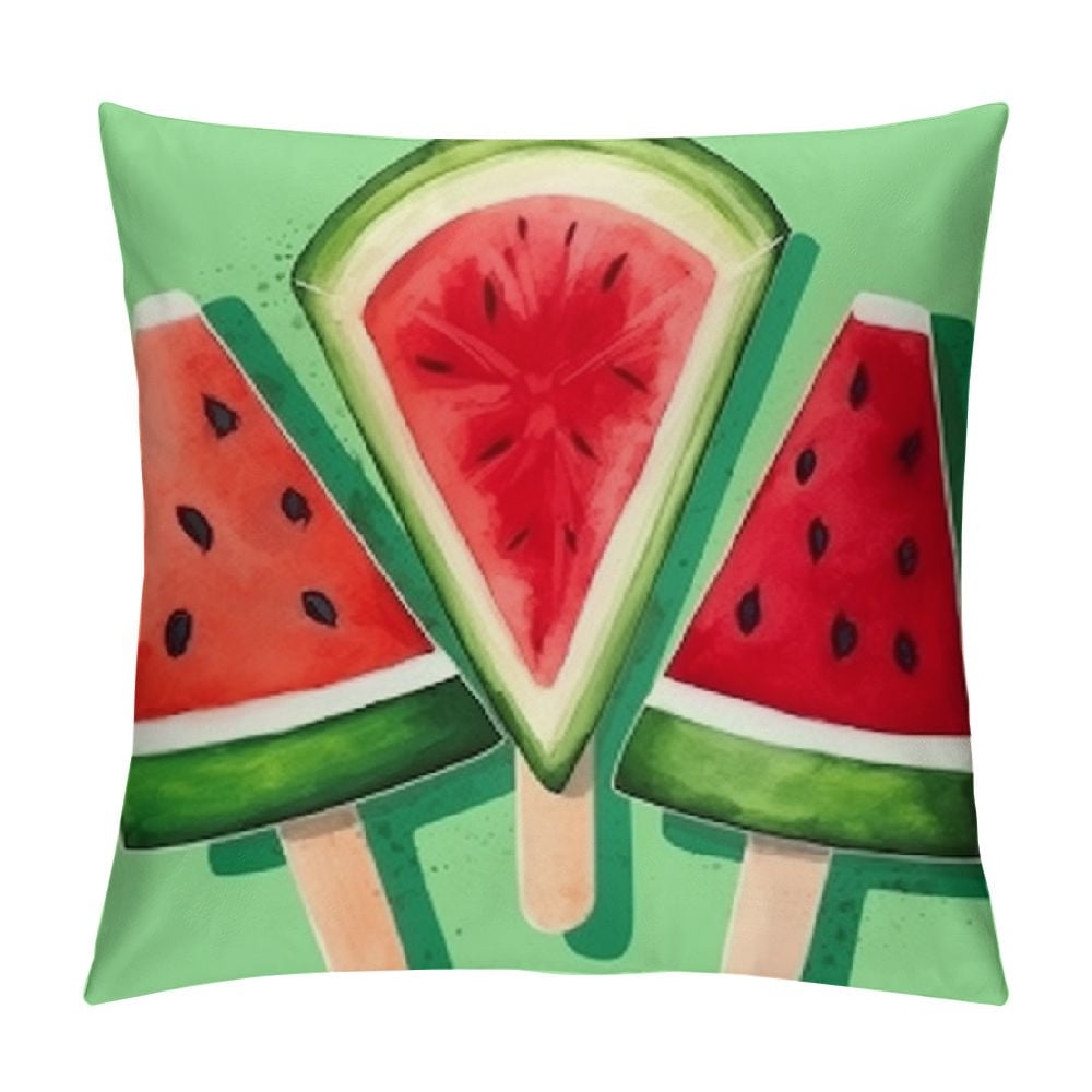 COMIO Hello Summer Pillow Covers Outdoor Pillow Covers Watermelon Throw ...