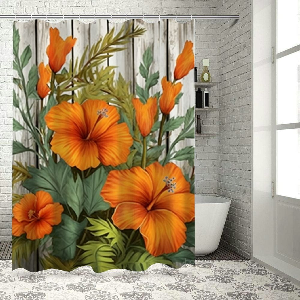 COMIO Hibiscus Flower Flamingo and Tropical Flower Painting Hawaii