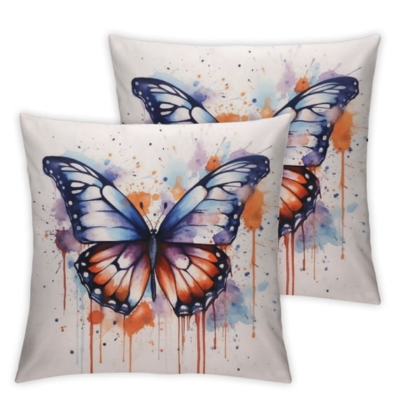COMIO High-Quality Butterfly Aesthetic 2-Piece Short Plush Pillowcase Set (Universal 1) White