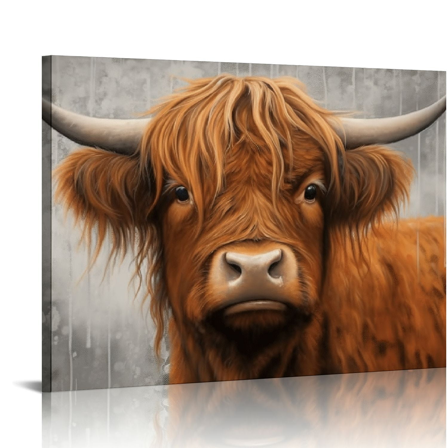 COMIO Highland Cow Wall Art Canvas Wall Art for Living Room Bedroom