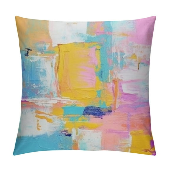 COMIO Hippie Graffiti Style Throw Pillow Covers Soft Kids Oil Painting Style Decorative Throw Pillowcases for Street Culture Pillow Cases Cushion Covers Grunge Art Colorful Cushion Cases